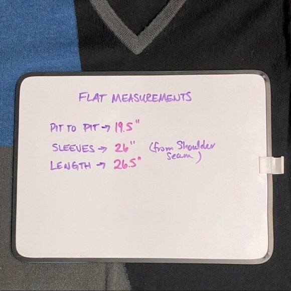 Matinique Black Blue Grey Colour Block Wool Long Sleeve V Neck Sweater M - Picture 5 of 10